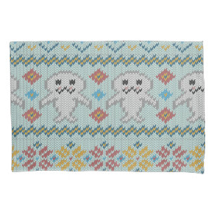 Cute Knitted Penguin and Seal Pattern Pillowcase