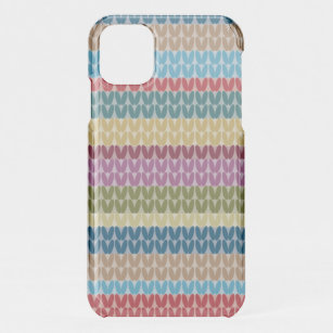 Cute Knitted Style Colourful Striped iPhone 11 Case