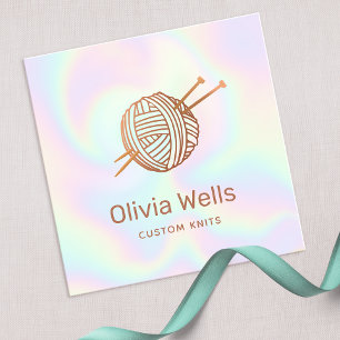 Cute Knitters Knitting Crochet Ball Business Card