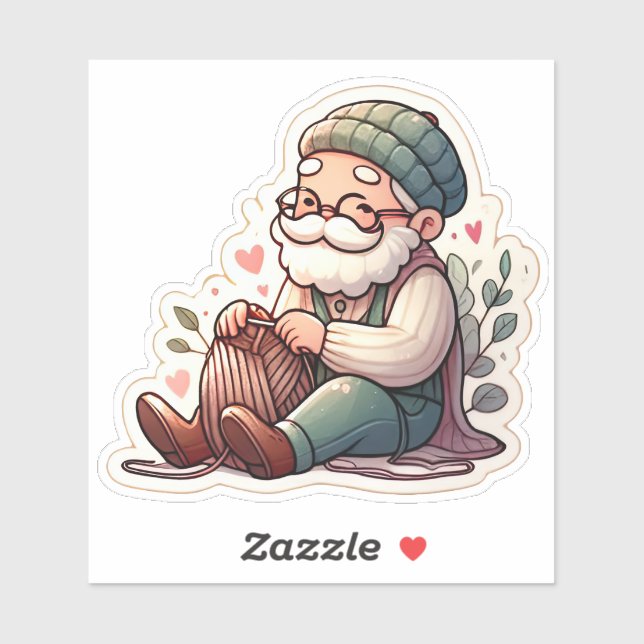 Cute knitting fan art Sticker (Sheet)