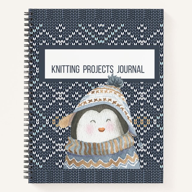 Cute Knitting Projects  Notebook (Front)