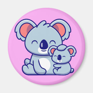 Cute Koala And Baby Magnet