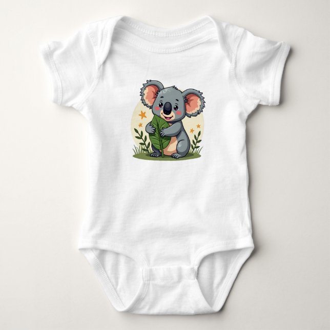 Cute Koala Baby Bodysuit (Front)