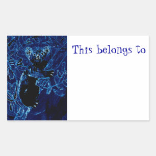 Cute Koala Bear Art Wildlife Rectangular Sticker