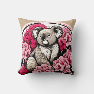 Cute Koala Bear Artwork Fun Koalas art Cushion