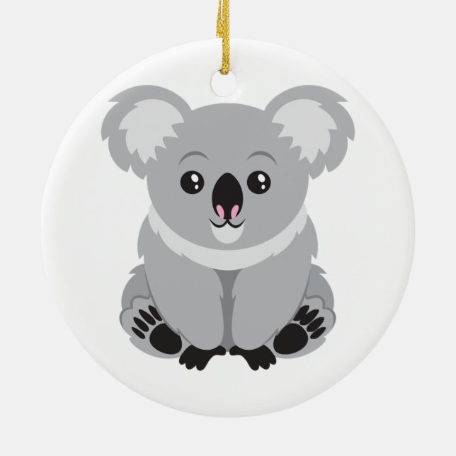 Cute Koala Bear Ceramic Tree Decoration (Back)