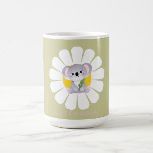 Cute koala Bear daisy flower Zoo Animal Love Coffee Mug