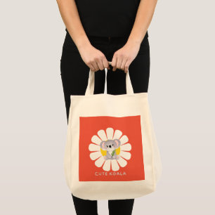 Cute koala Bear daisy flower Zoo Animal Love Tote Bag