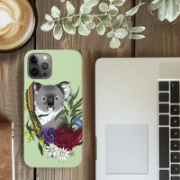 Cute Koala Bear Green Australian Wildlife Floral