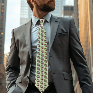 Cute Koala Bear Green Australian Wildlife Floral Tie