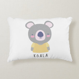 Cute Koala Bear Illustration - Customisable Decorative Cushion