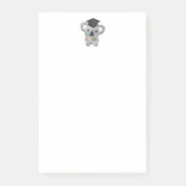 Cute Koala Bear in Graduation Cap Post-it Notes (Front)