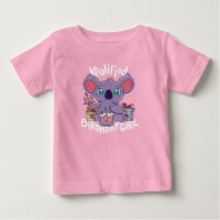 Cute Koala Bear Koalified Birthday Girl Pink