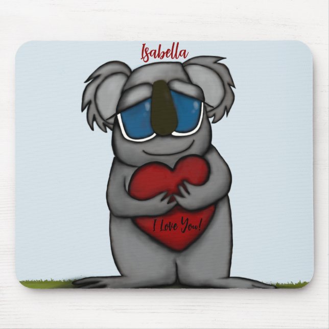 Cute Koala Bear Mouse Pad (Front)
