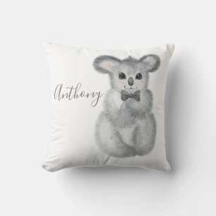 Cute Koala Bear Name Floral Modern Simple Throw Pi Cushion