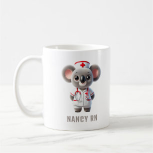 Cute Koala Bear Nurse Personalised Coffee Mug