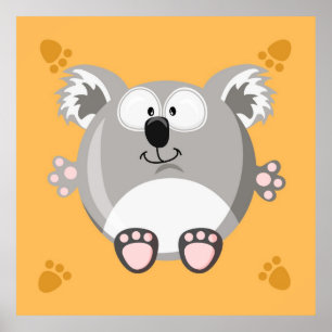Cute koala bear poster