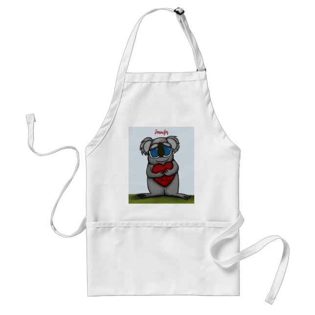 Cute Koala Bear Standard Apron (Front)