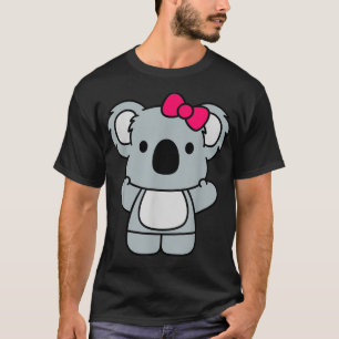 Cute Koala Bear With Bow Animal Lover Gift For Gir T-Shirt