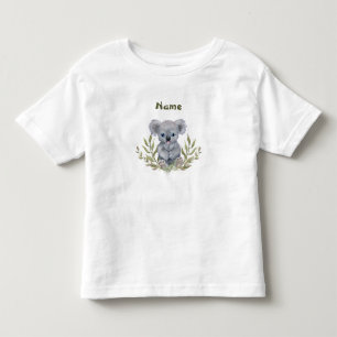 Cute Koala Bear with Leaves Toddler T-Shirt