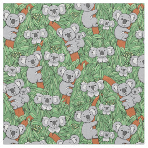 Cute Koala Bears Pattern Fabric