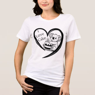 Cute Koala Birthday Cake Love  Tri-Blend Shirt