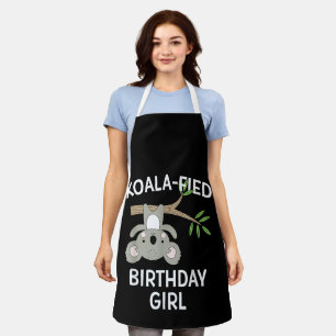 Cute Koala Birthday Girl Funny Pun Gift Apron