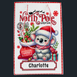 Cute Koala Chirstmas Personalised Name Medium Gift Bag<br><div class="desc">Cute Koala Chirstmas Personalised Name Holiday Gift Bag features a cute Koala wearing a Santa hat and scarf with a Santa sack. Perfect for Christmas gifts,  Christmas parties and holiday celebrations,  birthdays and more. Created by Evco Studio www.zazzle.com/store/evcostudio</div>