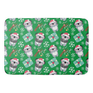 Cute Koala Christmas Bath Mat
