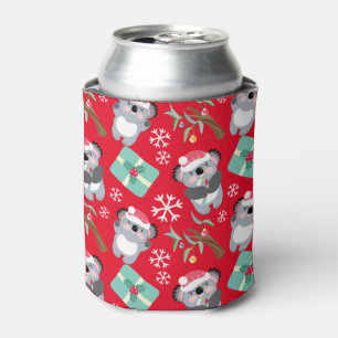 Cute Koala Christmas Can Cooler