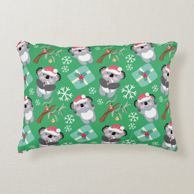 Cute Koala Christmas  Decorative Cushion (Front)