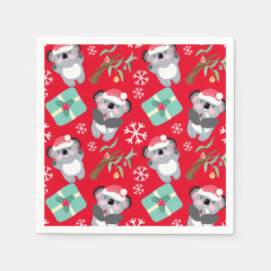 Cute Koala Christmas Napkin