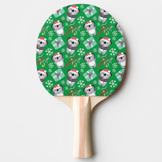 Cute Koala Christmas Ping Pong Paddle (Front)
