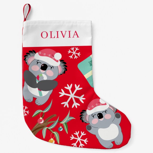 Cute Koala Christmas stocking (Front)