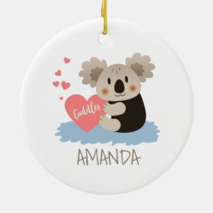Cute Koala Cuddles ID386 Ceramic Tree Decoration