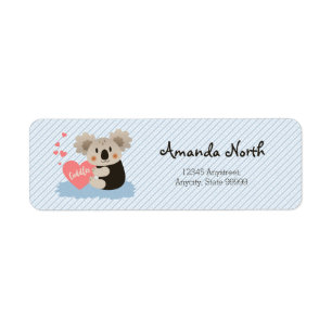Cute Koala Cuddles ID386 Return Address Label