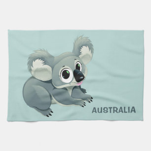 Cute Koala custom text hand towel