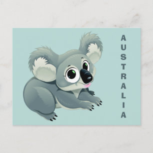 Cute Koala custom text postcard