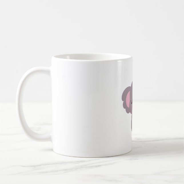 Cute Koala Drinks Matcha Boba Tea Coffee Mug (Left)