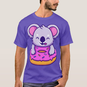 Cute Koala Eating Doughnut T-Shirt