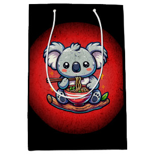 Cute Koala eating Ramen Medium Gift Bag