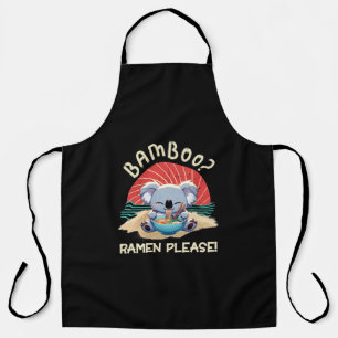 Cute Koala eating Ramen Vintage Sunshine Apron
