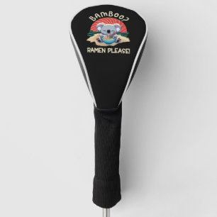 Cute Koala eating Ramen Vintage Sunshine Golf Head Cover