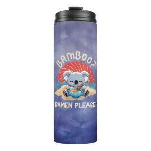 Cute Koala eating Ramen Vintage Sunshine Thermal Tumbler