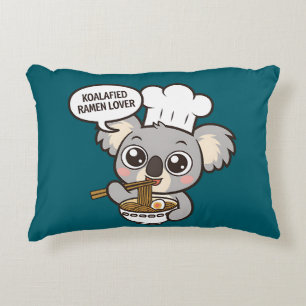 Cute Koala enjoying Ramen Decorative Cushion