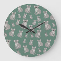 Cute Koala Eucalyptus Green Pattern  