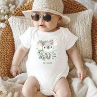Cute Koala Eucalyptus Greenery 1st Birthday Outfit