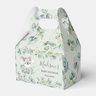Cute Koala Greenery Boy Girl Baby Shower Thank You Favour Box