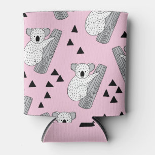 Cute koala, hand-drawn seamless pattern can cooler