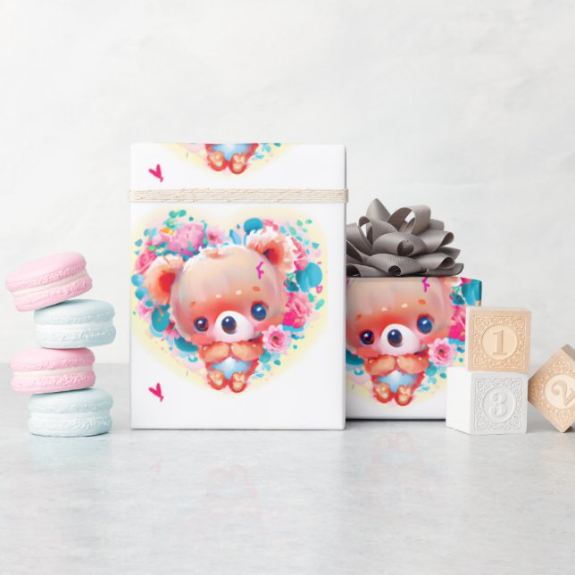 Cute koala heart wrapping paper (Baby Shower)